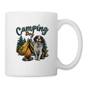 Camping Hund Spruch Camping Dog Camper Geschenk - Tasse - Weiß - Rechts