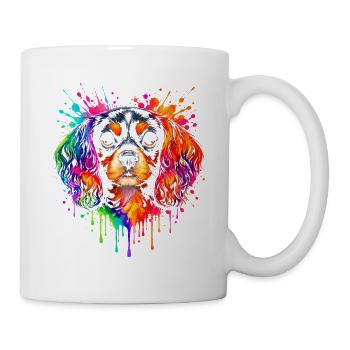 Le roi chevalier Charles | Pop Art pour les épagneules - Mug blanc - blanc - Droite