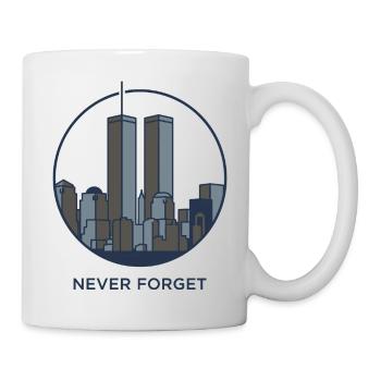Never Forget Skyline Erinnerung - Tasse - Weiß - Rechts