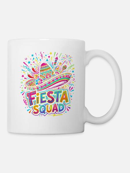 Fiesta Squad Sombrero Burst - Tasse - Weiß