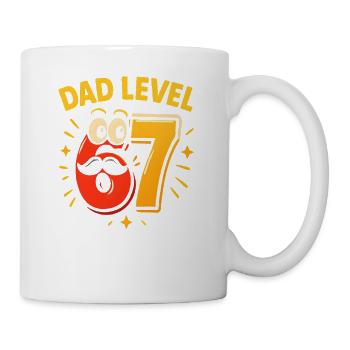 Dad Level 67 Six Seven Meme Father Dad Humor - Mug - white - Right