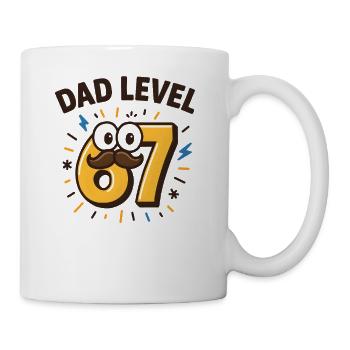 Dad Level 67 Six Seven Meme Father Dad Humor - Mug - white - Right