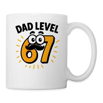 Dad Level 67 Six Seven Meme Father Dad Humor - Mug - white - Right