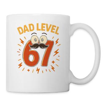 Dad Level 67 Six Seven Meme Father Dad Humor - Mug - white - Right
