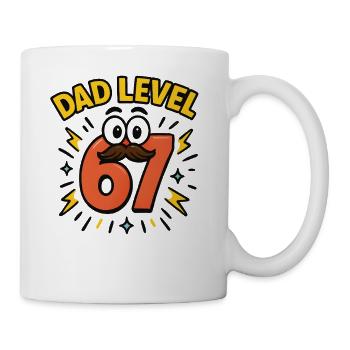 Dad Level 67 Six Seven Meme Father Dad Humor - Mug - white - Right