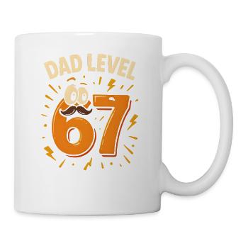 Dad Level 67 Six Seven Meme Father Dad Humor - Mug - white - Right