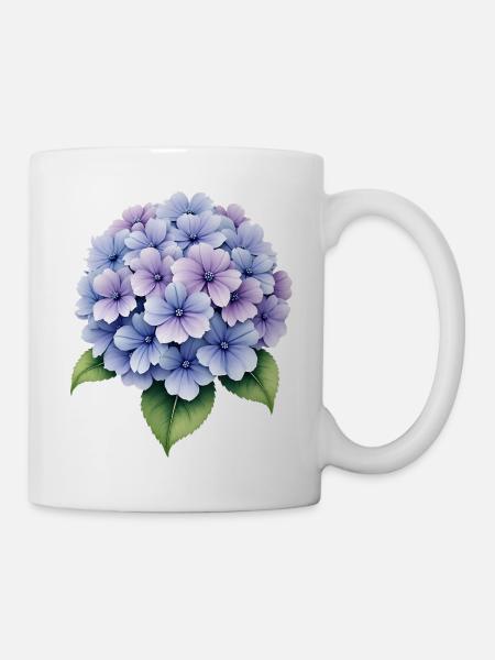 Hortensie Blume - Tasse - Weiß
