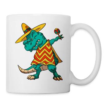 Dabbing T-rex Dinosaur Cinco De Mayo Fiesta 2026 - Mug - white - Right