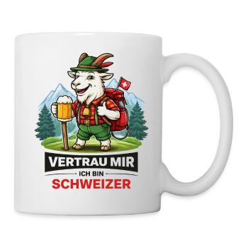 Alpine Goat Hiker with Beer - Mug - white - Right