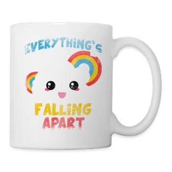 everything's falling apart Nuvoletta Arcobaleno - Mug - white - Right