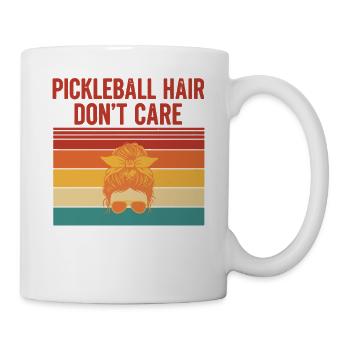 Pickleball-Haare kümmern sich nicht Lustige Spielerliebe - Tasse - Weiß - Rechts