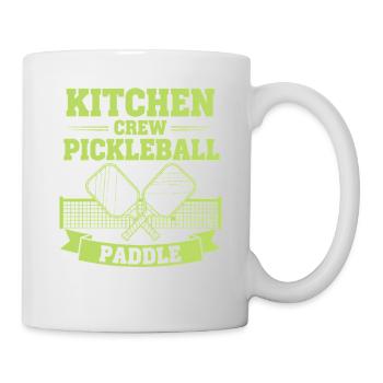 Pickleball Kitchen Crew Paddle lustige Spieler-Gurke - Tasse - Weiß - Rechts