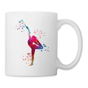 Gymnastin Mit Taktstock Rhythmische Sportgymnastik - Tasse - Weiß - Rechts