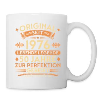 Original seit 1976 – Lebende Legende 50 Jahre - Tasse - Weiß - Rechts