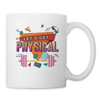 Lets Get Physical Fitness Retro 80s Gym Workout - Mug - white - Right