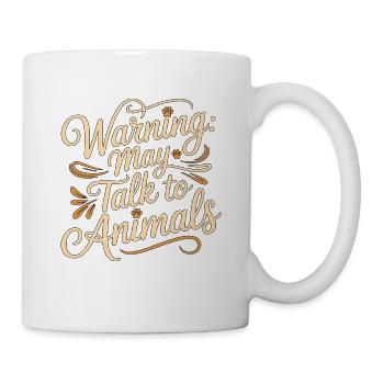 Vet Tech Warning May Talk To Animals Pet Care Tech - Mug - white - Right