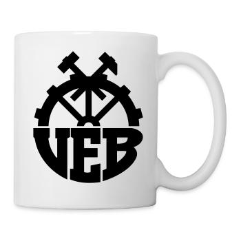 VEB Logo - Abzeichen der DDR (Farbe änderbar) - Tasse - Weiß - Rechts