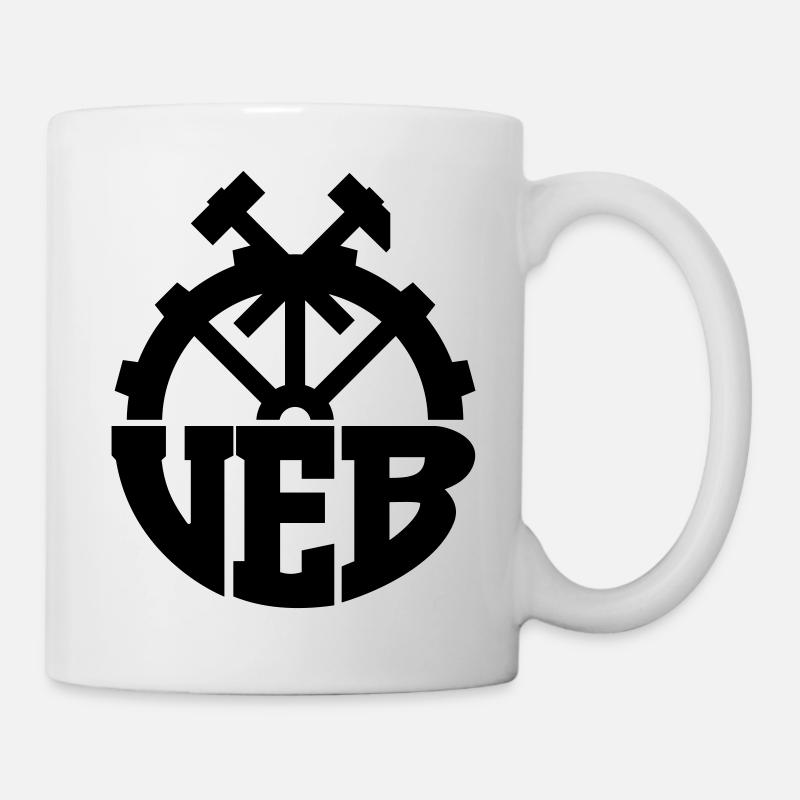 VEB Logo - Badge of the GDR (color changeable) - Mug - white