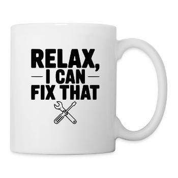Détends-toi, je peux arranger ça - Mug blanc - blanc - Droite