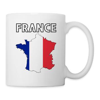 France Tricolor Silhouette Card - Mug - white - Right