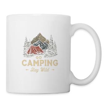 Camping Abenteuer Spruch Go Camping Stay Wild Camp - Tasse - Weiß - Rechts