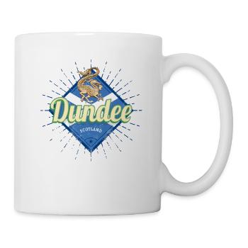 Dundee UK City Scotland Retro Flag Vintage - Mug - white - Right