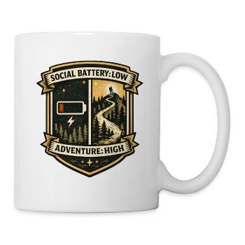 Social Battery Empty | Adventure High - Mug - white - Right