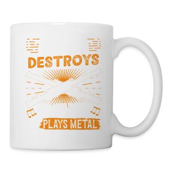 Piccolo spielt Metallinstrument-Orchester - Tasse - Weiß - Rechts