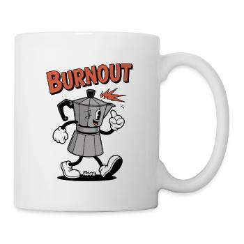 Dessin animé Burnout Moka Coffee Pot - Mug blanc - blanc - Droite