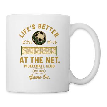 Le pickleball est meilleur au filet, le jeu est activé - Mug blanc - blanc - Droite