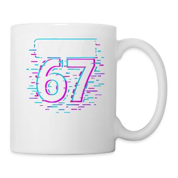 Idée de cadeau Error 67 Six Seven Glitch Cyber Meme - Mug blanc - blanc - Droite