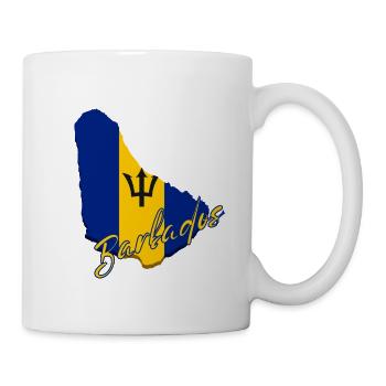 Barbados-Flaggenkarte, ich liebe Barbados - Tasse - Weiß - Rechts