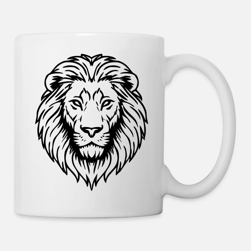 lion illustration - Mug - white
