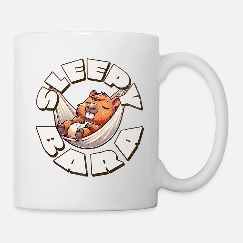 Capybara Sleepy Bara - Tasse - Weiß