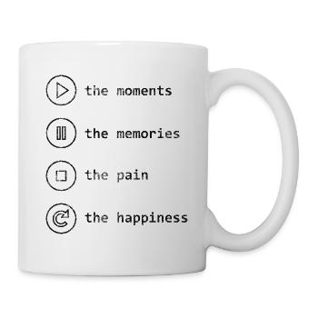 Mindfulness, Moments, Memories, Happiness - Mug - white - Right