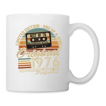 Original 1976 Jahrgang Vintage Geburtstag Retro - Tasse - Weiß - Rechts
