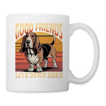 Funny Dog Breed Basset Hound - Tasse - Weiß - Rechts