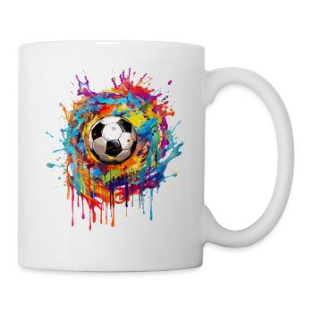Foot Football Ballon Joueur Supporter Maillot Tee - Mug blanc - blanc - Droite