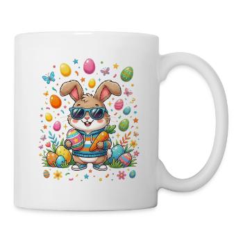 Osterhase Junge Sonnenbrille - Tasse - Weiß - Rechts