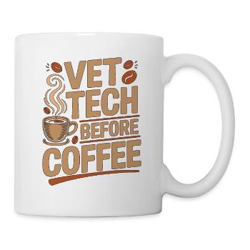 Vet Tech Before Coffee Pet Care Tech Coffee Lover - Mug - white - Right