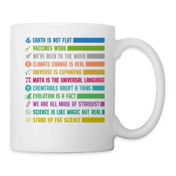 Déclarations scientifiques colorées - Mug blanc - blanc - Droite