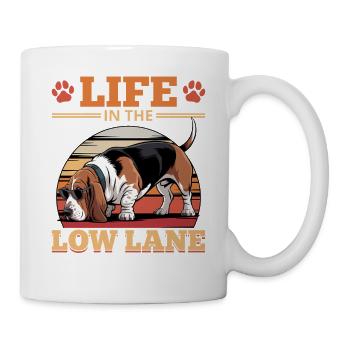 Funny Dog Breed Basset Hound - Tasse - Weiß - Rechts