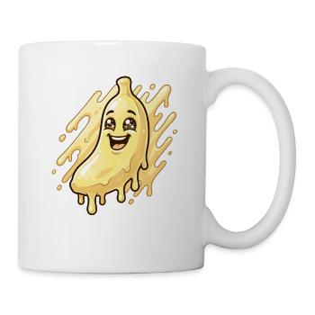 Lachender Blob Banane - Tasse - Weiß - Rechts