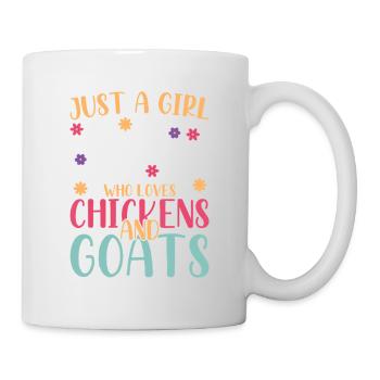 Just a Girl Who Loves Chickens and Goats - Mug - white - Right