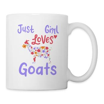Nur ein Mädchen, das Ziegen liebt - Tasse - Weiß - Rechts
