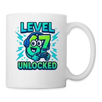 Level 67 Unlocked Six Seven Italian Brainrot Gamer - Mug - white - Right
