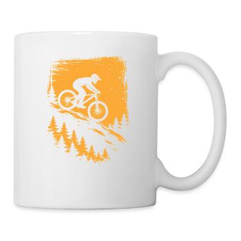 Mountain Bike Downhill – Trail Biker Design - Mug - white - Right