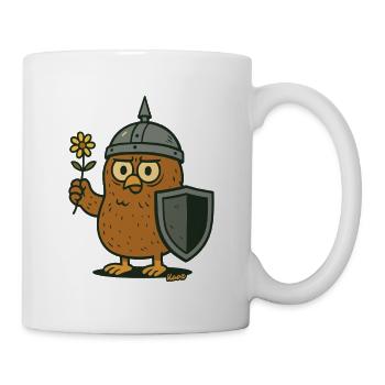 Rittereule mit Blume - Tasse - Weiß - Rechts