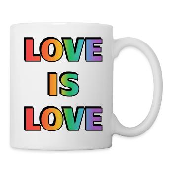 Love is Love Rainbow LGBT-Stolz - Tasse - Weiß - Rechts