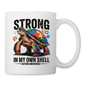 T-shirt Tortue de sensibilisation à l’autisme - Mug blanc - blanc - Droite
